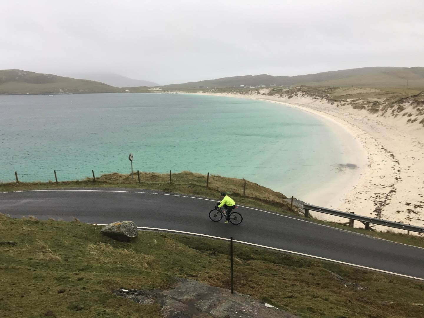 Leaving Vatersay at the start of the he Hebridean Way - Cycling from Barra to the Butt of Lewis