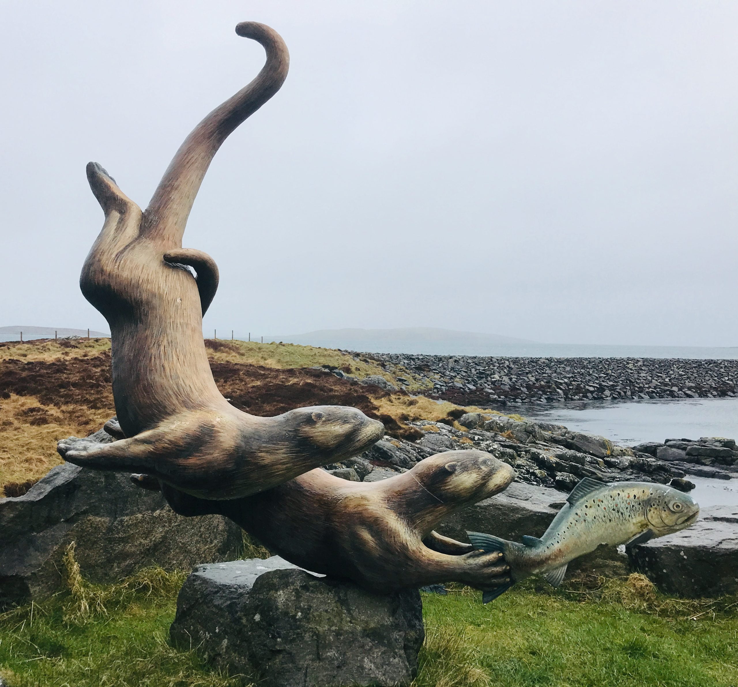 Otter Sculpture at ferry terminal on Barra
The Hebridean Way - Cycling from Barra to the Butt of Lewis