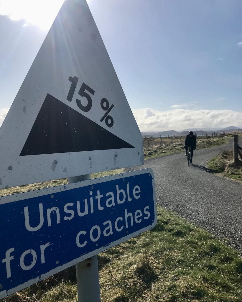 At the top of the steep climb at the Callanish Standing Stones
The Hebridean Way - Cycling from Barra to the Butt of Lewis