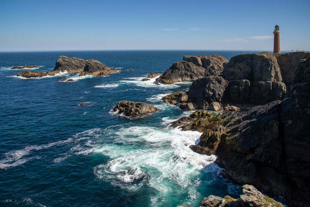 The Butt of Lewis. After cycling nearly 200 miles from Barra on the Hebridean Way you will be rewarded with this spectacular vantage point at the Stevenson Lighthouse.