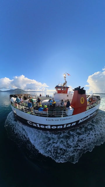 Cyclists on the Calmac Ferry to ride on the Outer Hebrides