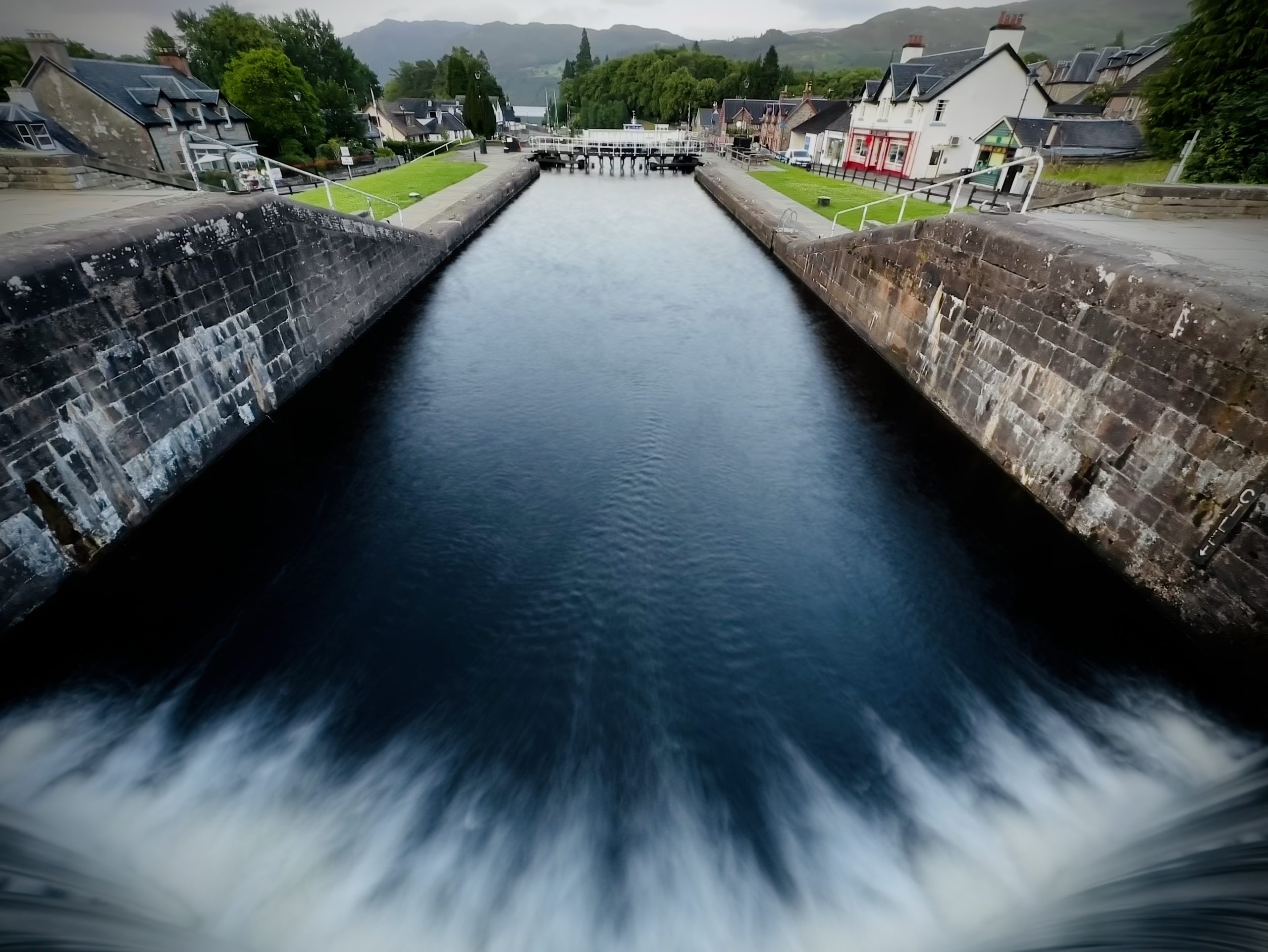 The canal locks on the Caledonian Canal at Fort August